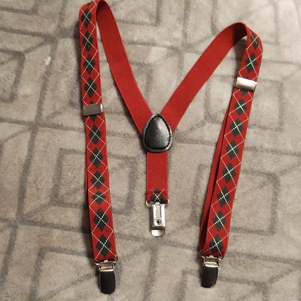Adorable Christmas childs adjustable suspender and  bow tie set‎